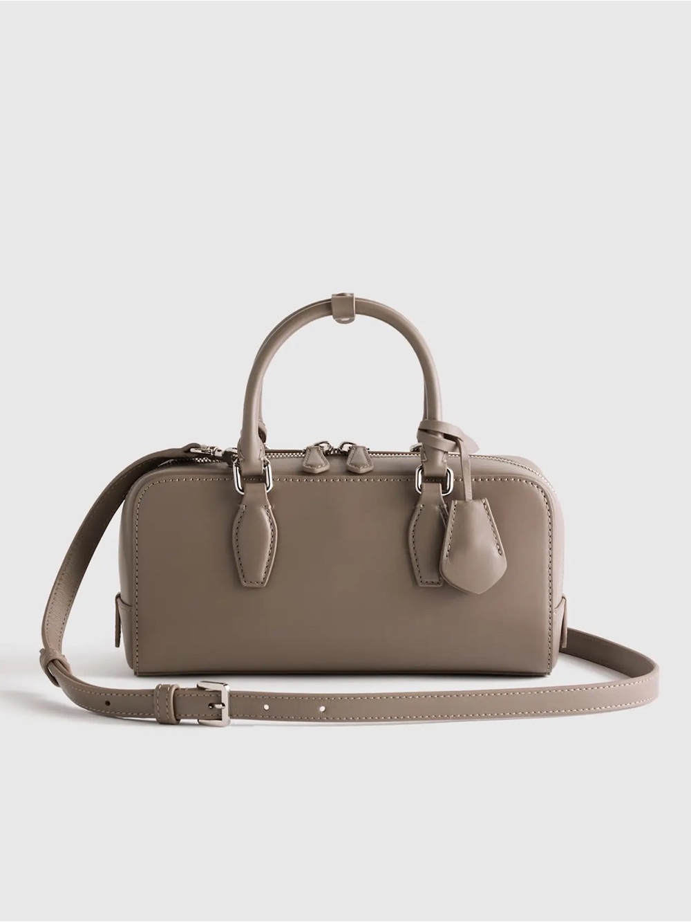 Quince Italian Leather Mini Bowler Crossbody Satchel